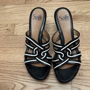 Women's Black and White Sandals